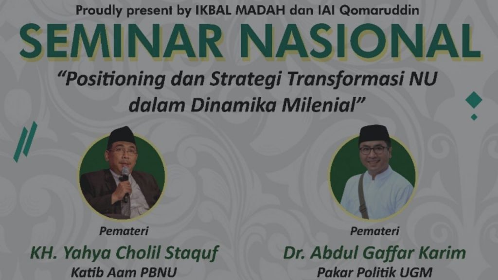Adakan Seminar Nasional, Bukti IKBAL MADAH dan IAI QOMARUDDIN Peduli Generasi Milenial.